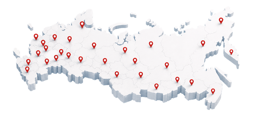 Карта точек Кофелар по России и Казахстану